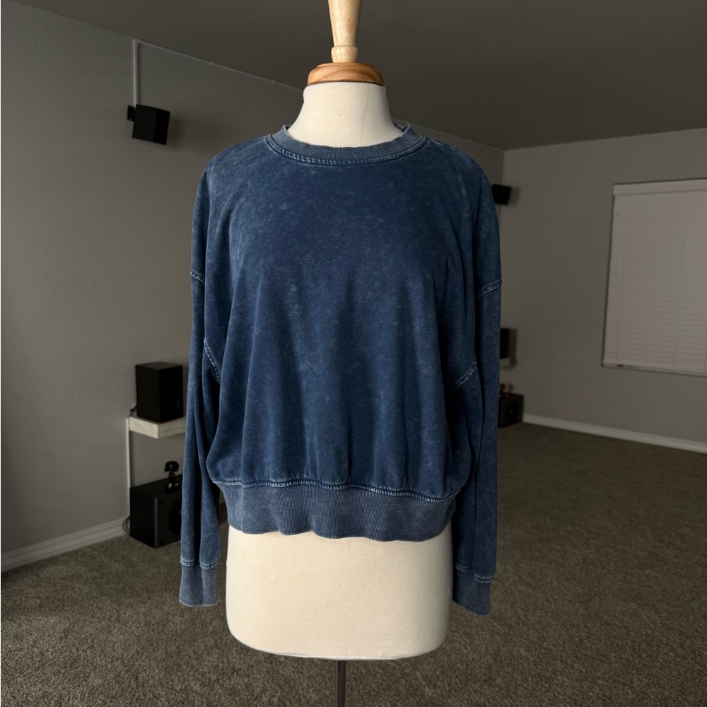 Blue Crew Neck Sweater